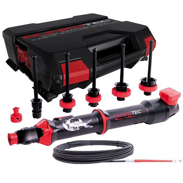 Runpotec RT 2008 Kabeleinzugssystem inklusive 15m RUNPOGLEITER SPIRALE MET im Systemkoffer, 10000