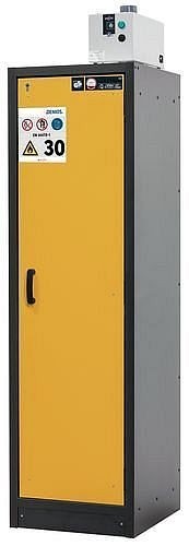 asecos Gefahrstoffschrank Basis-Line 30-63R, 565 mm, 3 Einlegeböden, Tür gelb (rechts), 3100706030076