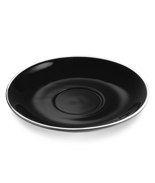 WAS Caffè Latte Untertasse Italia, Ø 17 cm, schwarz, VE: 6 Stück, 4998005