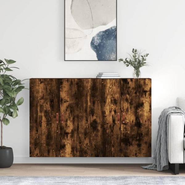 vidaXL Wandschränke, VE: 2 Stück, Räuchereiche 69,5x34x90 cm, 3195600