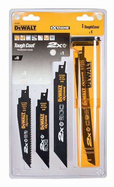 DeWalt EXTREME Bi-Metall Säbelsägeblätter-Set (8-teilig), DT2443L-QZ