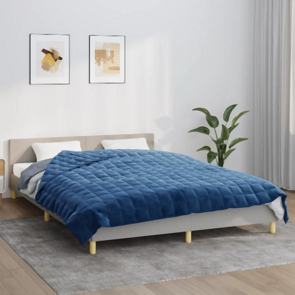 vidaXL Gewichtsdecke Blau 200x225 cm 9 kg Stoff, 350798