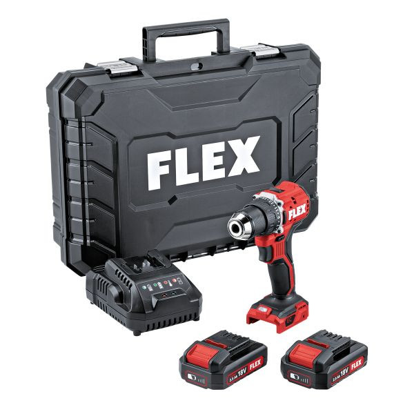 FLEX Kompakter 2-Gang Akku-Bohrschrauber 18,0 V DD 2G 18.0-EC LD/2.5 Set, 519049