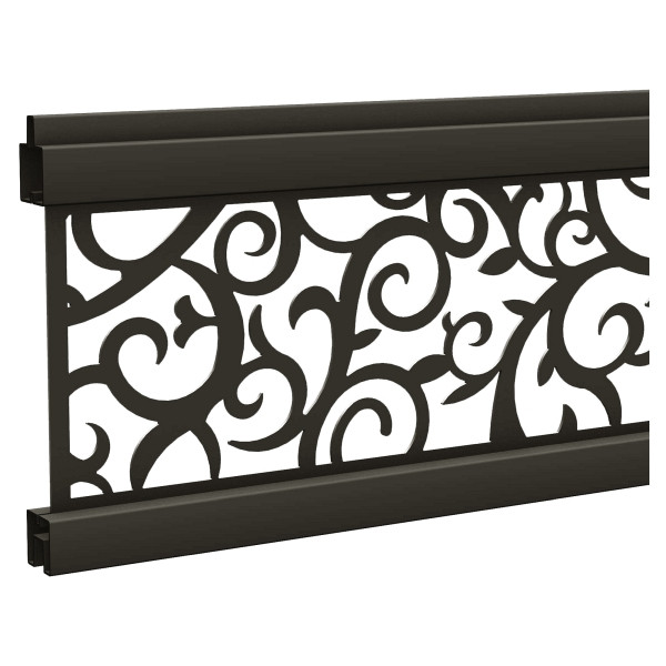 T&J ECOSTECK-Gitterfüllung Ranken, ANTHRAZIT, 20 x 140 x 1800 mm, Aluminium, 44689