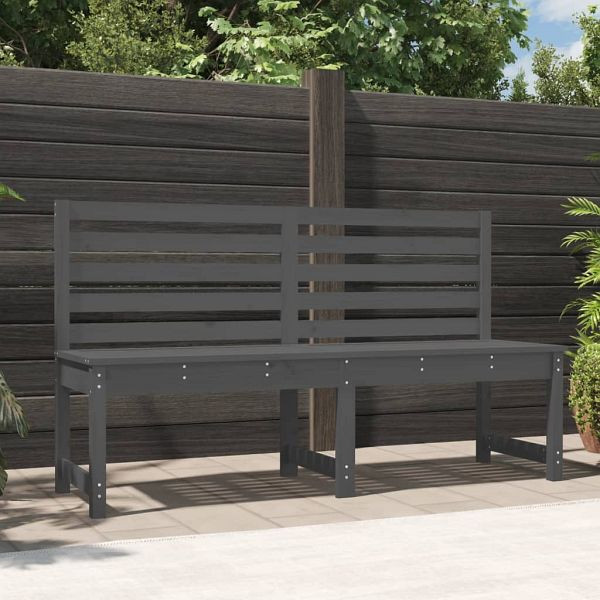 vidaXL Gartenbank Grau 157,5 cm Massivholz Kiefer, 824041