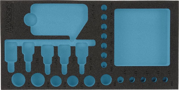 Hazet 2-Komponenten Weichschaum-Einlage, für 163-192/24, Abmessungen / Länge: 342 mm x 172 mm, 163-192L