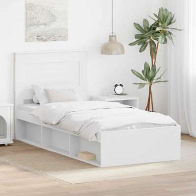 Bett 90x190 VidaXL Eckbett Für Dein Schlafzimmer – Moderner Möbelrahmen Mit Verstellbarem Kopfteil. Minimalistisch Und Zeitgemäß, Aus Angenehm Griffigem Holz Bettgestell 200x200