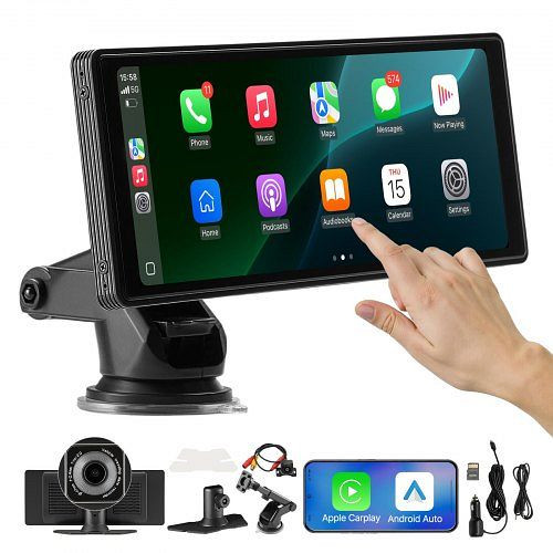 VEVOR kabelloses Autoradio (254 mm) Touchscreen, Apple CarPlay & Android Auto, mit Kameras, Sprachsteuerung, Bluetooth, GPS, CZZKP10INCHDHWMYE001V9