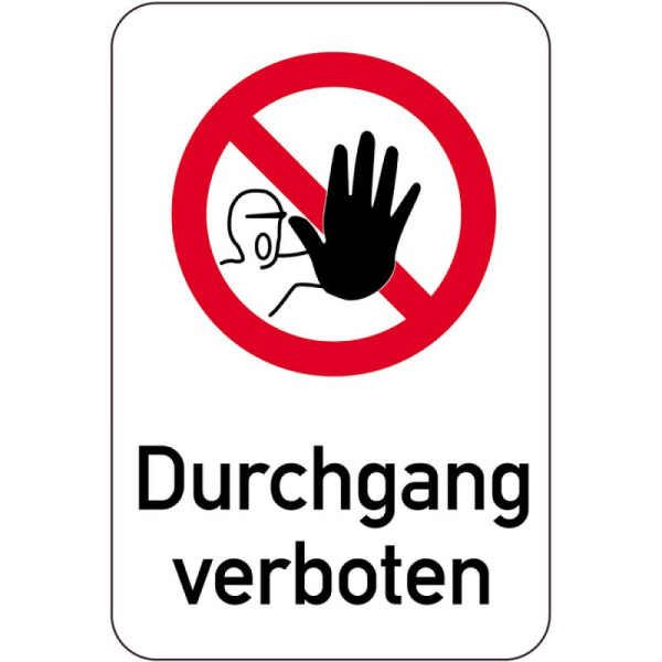 Stein HGS Sonderschild, Durchgang verboten, 400 x 600 mm, 14973