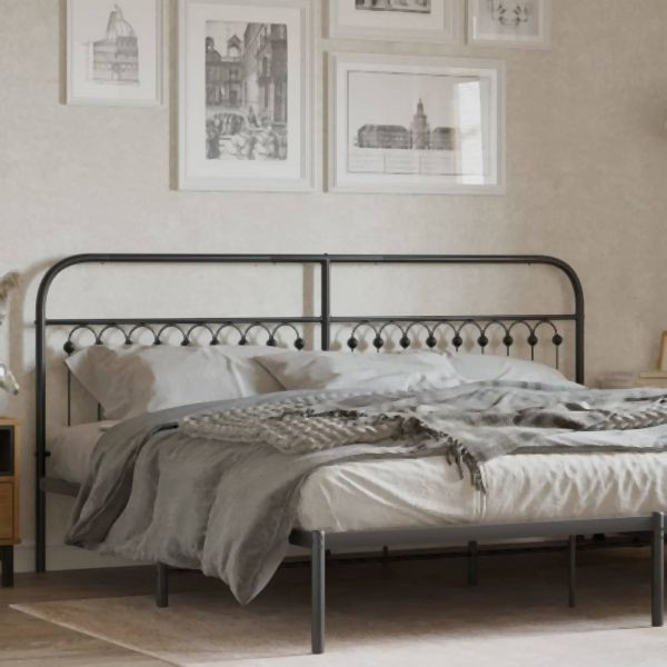 vidaXL Kopfteil Metall Schwarz 193 cm Abmessung, 376637