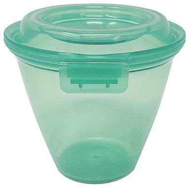 Contacto Eco-Takeouts Behälter, grün, Suppen-/Soßen-/Beilage, groß, mit Klappdeckel, 355 ml, VE: 12 Stück, 1108/356