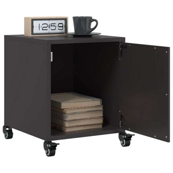 vidaXL Nachttische 2 Stk. Schwarz 36x39x43,5 cm Stahl, 846615