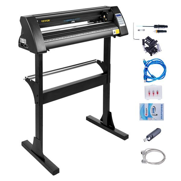 VEVOR Vinyl Schneidplotter 720 mm, Schwarz, 3 Klingen, KZJ720MMSJHS00001V2