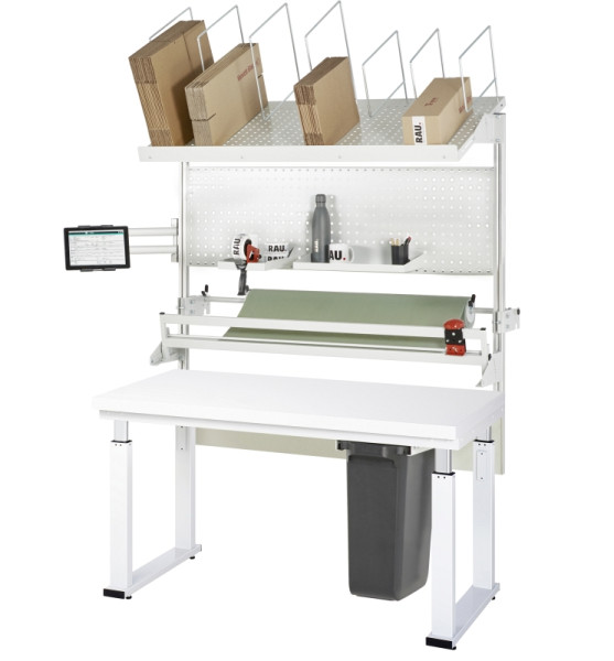 RAU Packtisch Komplettset 06, 08-WB, B1500 x T700, H-Platte, 08-WB-150-070-H-VP06.12