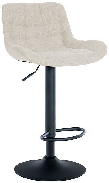 CLP Barhocker Tover Stoff, creme, 321053, 4251756480318