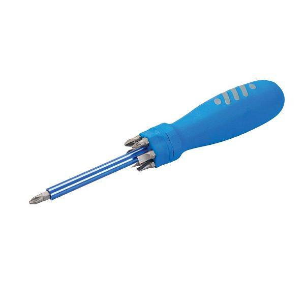 Silverline Multibit-Schraubendreher mit Magnetstab, 7 Bits, 250547