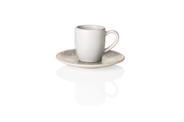 WAS Espresso- und Untertasse Set ROCKZZERO, 80 ml, iris, Steinzeug, VE: 6 Stück, 472604008