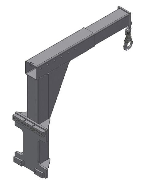 Durwen Kranarm mechanisch teleskopierbar und wahlweise hydraulisch teleskopierbar, Tragfähigkeit: 5000 kg, KFT 45