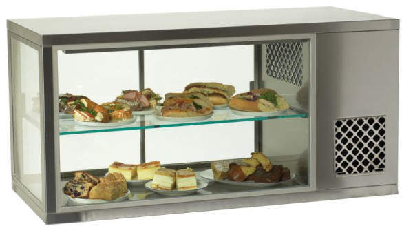 IDEAL AKE Aufsatzkühlvitrine AKV-S 116 R-290, für Take-Away Kühlprodukte und Getränkekühlung, steckerfertig, Umluftkühlung, Aufsatzgerät, 484358521