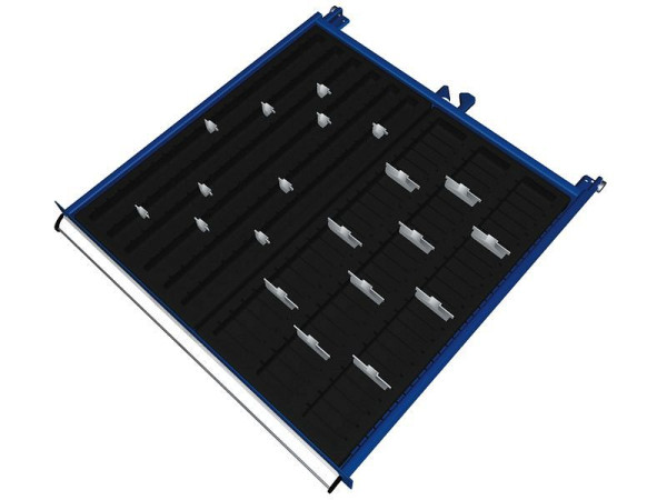 KLW Einteilungsmaterialsatz für Schubladen Fachhöhe 50 bis 400 mm in SGB - Schrank, Schrankgröße 725 x 750 mm B x T, SGB-B08-030