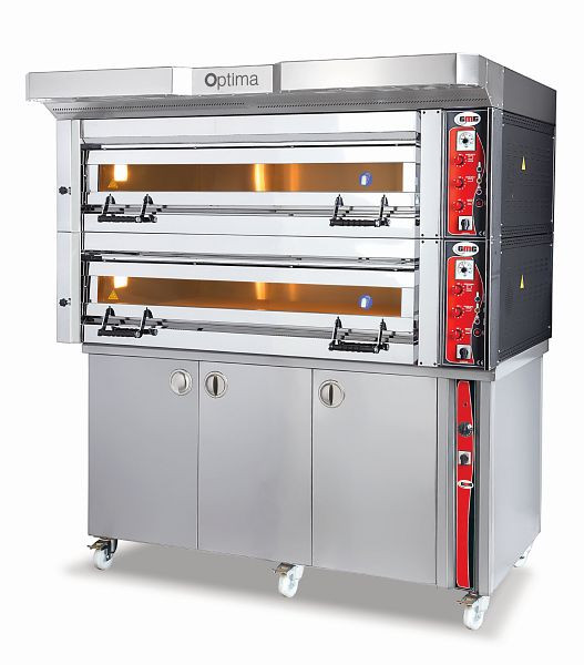 GMG Pizzaofen Optima - 128, 2 Backkammern, mit Gärschrank, PB 2M 128