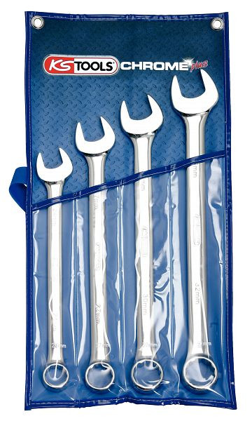 KS Tools CHROMEplus Ringmaulschlüssel-Satz, abgewinkelt, 4-teilig, 518.0644