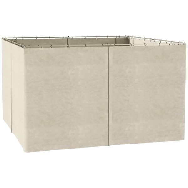 Outsunny 4 Seitenteile für 3x4 m Pavillon mit Haken Seitenwände Polyester Beig, 84C-226V01BG