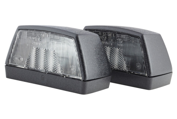 HELLA Kennzeichenleuchte, Halogen, 12/24V /Schraubanschluss, ADR/GGVS/ECE/SAE, Lichtscheibenfarbe: glasklar, hinten/links/rechts, 2KA 003 389-061