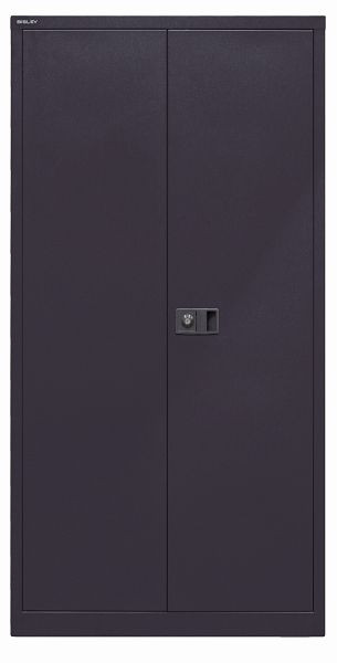Bisley Flügeltürenschrank Universal, 3 Fachböden, 4 OH, schwarz, E722A03633