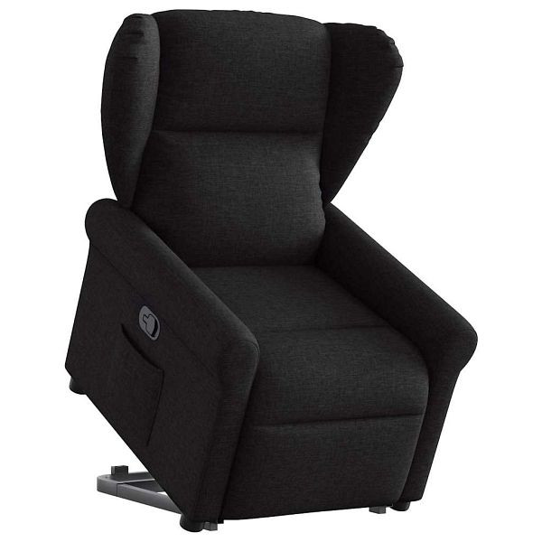 vidaXL Relaxsessel mit Aufstehhilfe Schwarz Stoff, 3303376