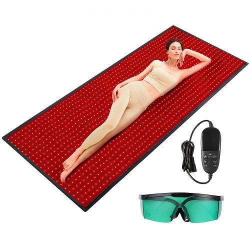 VEVOR Rotlicht Therapiematte 1280 3-Chip-LED-Lichttherapiepad 2 Wellenlänge, HGZLDQSD2D003T37RV2
