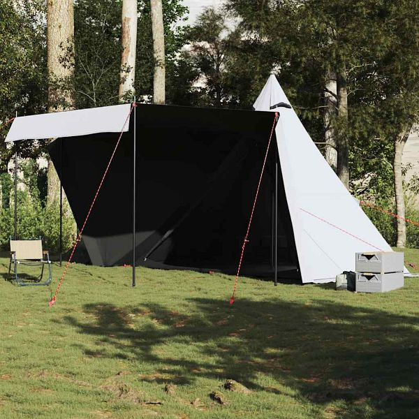 vidaXL Tipi-Familienzelt 6 Personen Weiß Verdunkelt Wasserdicht, 4009448