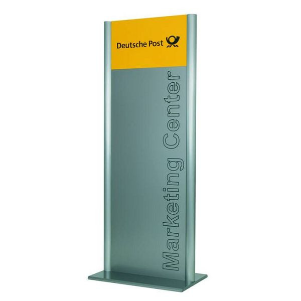 Stein HGS Pylon -Unitex G-, 400 x 1400 mm, mit großer eckiger Fußplatte für mobile Aufstellung (nur innen), 21519-03