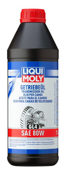 LIQUI MOLY Getriebeöl (GL4) SAE 80W, Dose Kunststoff, VE: 1 Liter, 1020