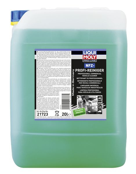 LIQUI MOLY Pro-Line Nfz-Profi Reiniger, Kanister Kunststoff, VE: 20 Liter, 21723