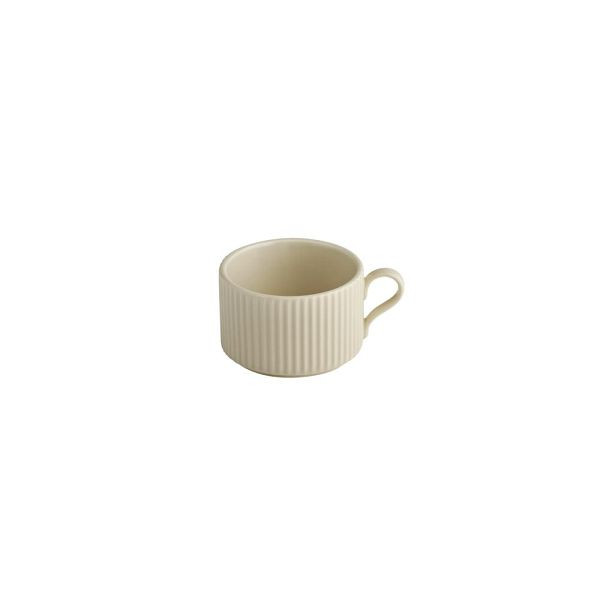 APS Cappuccinotasse THE GRID - Porzellan, Ø 9 cm, 200 ml, Farbe sand, stapelbar, 19026