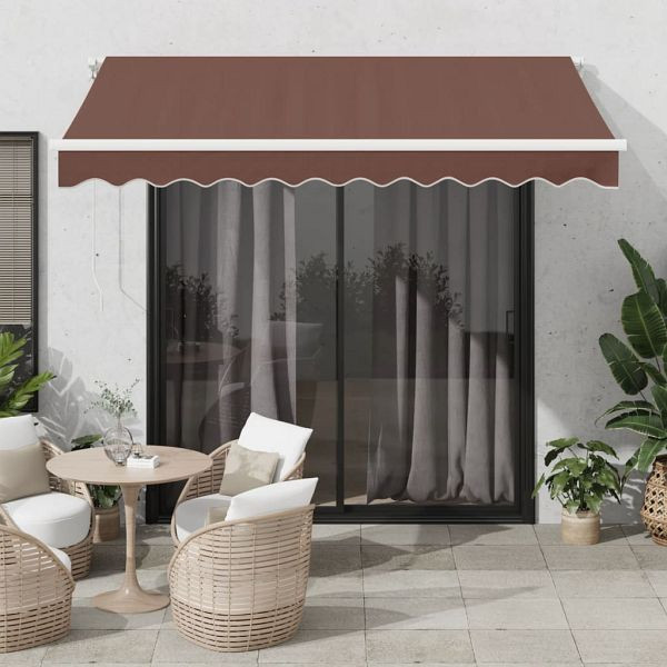 vidaXL Markise Manuell Braun 300x250 cm, 3215633, 8721012419377
