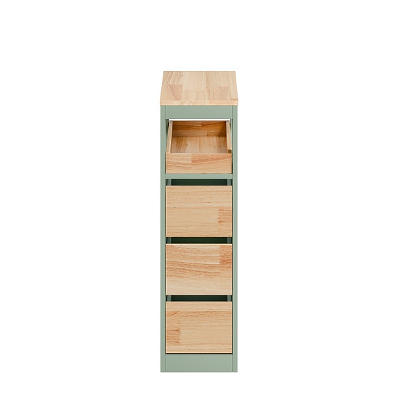 SoBuy Badunterschrank mit vier Schubladen Grün 65x23x82cm, Nordisch, BZR54-II-GR