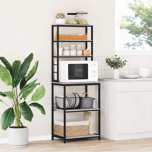 vidaXL Küchenregal Graues Sonoma 60 x 40 x 168 cm Holzwerkstoff, 883883