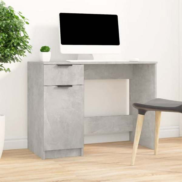 vidaXL Schreibtisch Betongrau 100x50x75 cm Holzwerkstoff, 811497