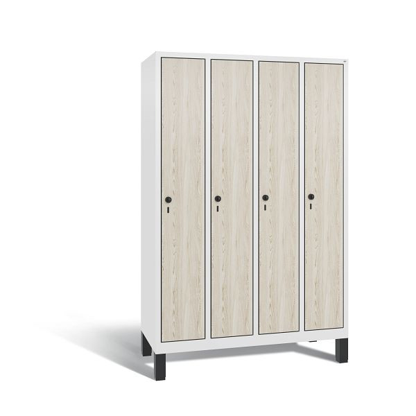 C+P Spind Evolo, 4 Abteile, H1850xB1190xT500 mm, Weiß/HPL Esche, 48010-40 S10577