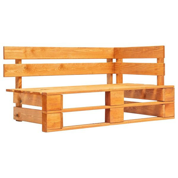 vidaXL Outdoor-Eckbank Paletten Holz Honigbraun, 45766