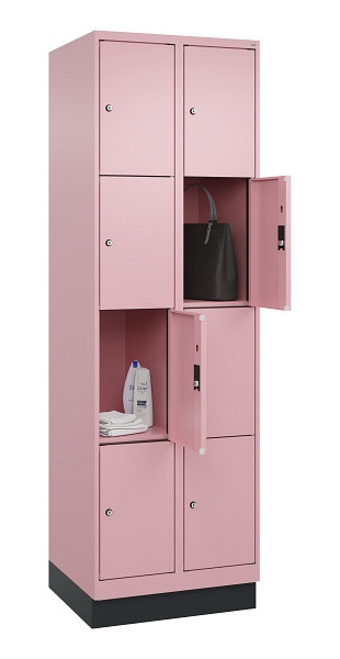 C+P Schließfachschrank Evolo PLUS, mit Sockel, 8 Fächer, 1950x600x500mm, 3015/30, 049020-204 S10024