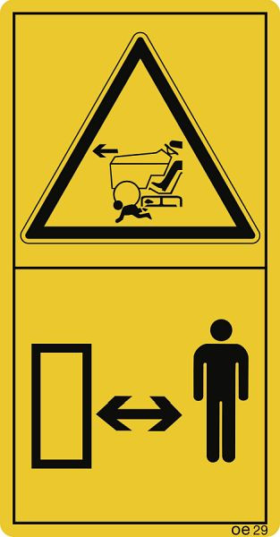 Moedel Versichern Sie sich, dass Kinder während..., Folie, 35x68 mm, VE: 10 Stück/Bogen, 69659