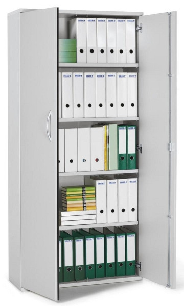 Deskin Flügeltürenschrank, Dekor lichtgrau, B 900 x H 1948 x T 380 mm, 213971