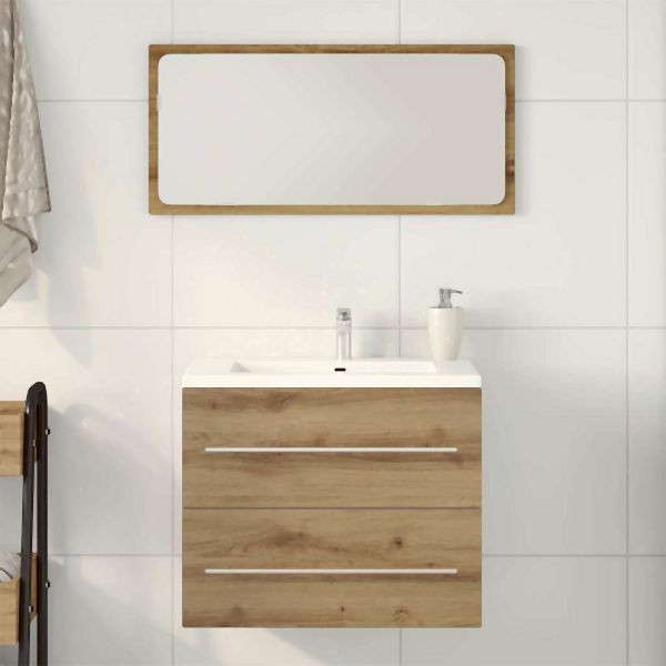 vidaXL Waschbeckenunterschrank Artisan-Eiche 60x38,5x48 cm, 862027
