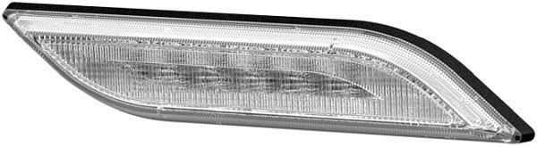 HELLA Positionsleuchte, Shapeline Style, LED, 12/24V, schlank, Anbau glasklar, LED-Lichtfarbe: weiß, vorne rechts, waagerechte Befestigung, 2PF 013 326-021
