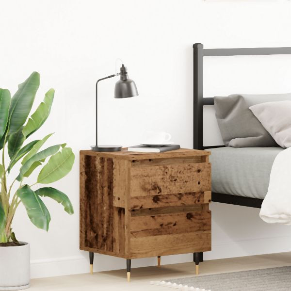 vidaXL Nachttisch Alte Holz 40x35x50 cm Ingenieurholz, 863462