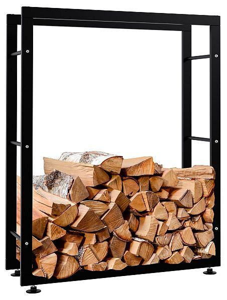 CLP Kaminholzständer Keri V2 25x80x100 mm, schwarz, 151082501