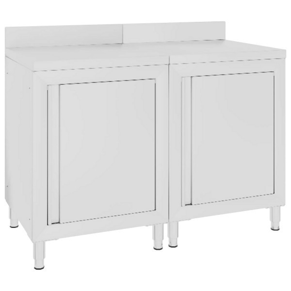 vidaXL Arbeitsschrank 120x60x96 cm Edelstahl, Silber, 3058267